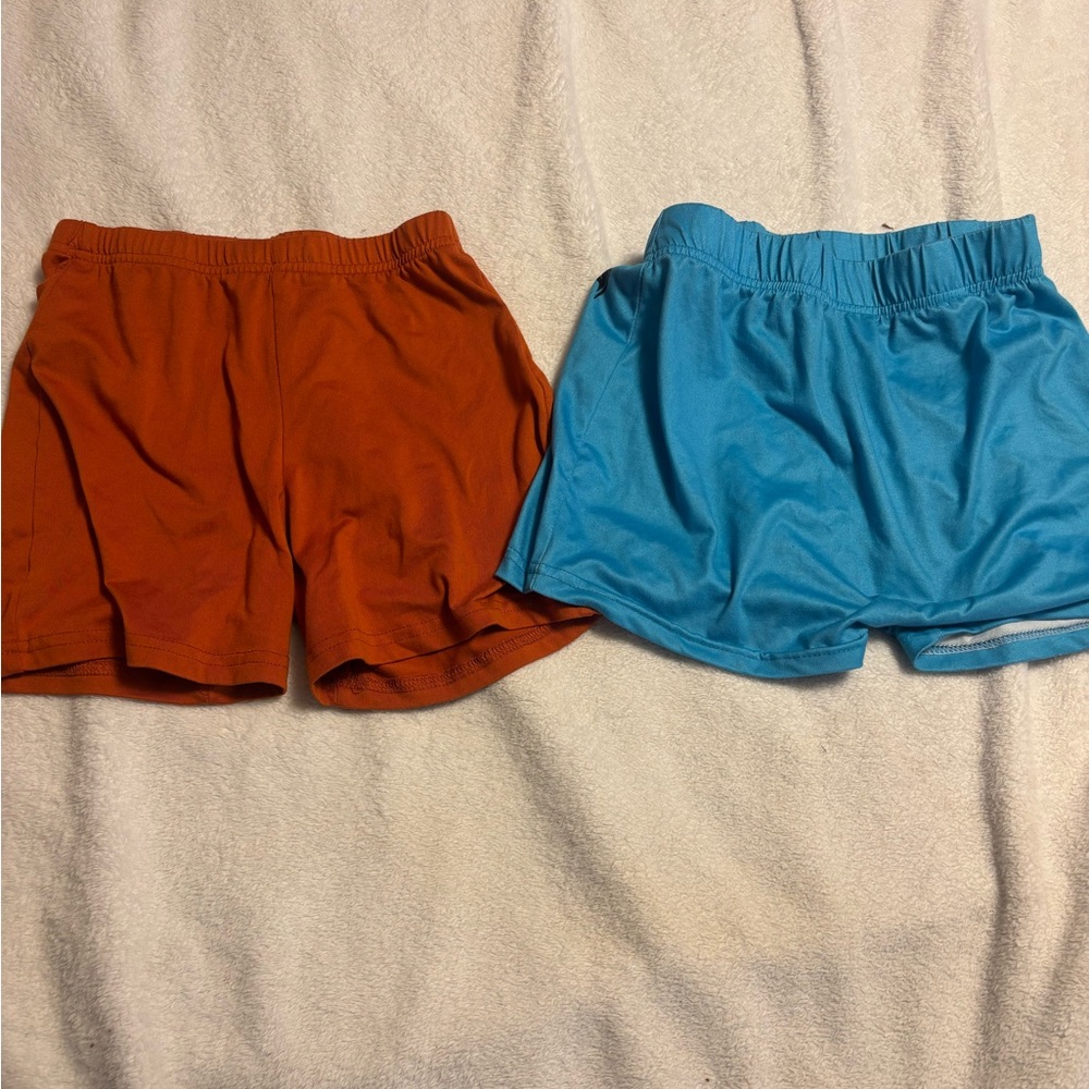 Blue and Orange Shorts Set
